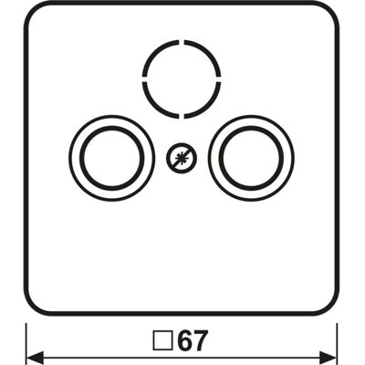 Jung Platine Plaque 3-fach Sat/TV/Radio - Couvercle antenne - Publicité Jung Platine Plaque 3-fach Sat/TV/Radio - Couvercle antenne - Publicité