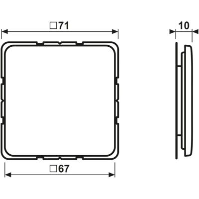 Cubierta ciega gris IP44 de Jung con anillo de soporte - Cubierta ciega Cubierta ciega gris IP44 de Jung con anillo de soporte - Cubierta ciega