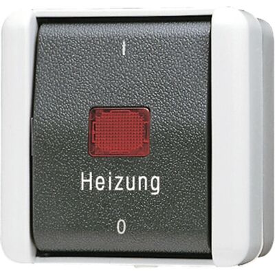 Jung 803HW - Interrupteur chauffage 3 pôles - Gris IP44 - Publicité Jung 803HW - Interrupteur chauffage 3 pôles - Gris IP44 - Publicité