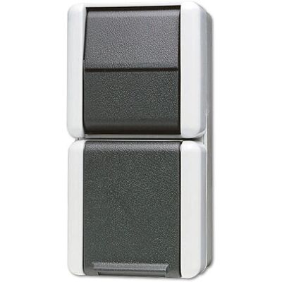 JUNG 876W Weiß IP44 Schalter-Steckdose-Kombination JUNG 876W Weiß IP44 Schalter-Steckdose-Kombination