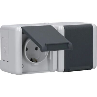 Jung 8220W Presa doppia grigia - Presa di corrente Jung 8220W Presa doppia grigia - Presa di corrente