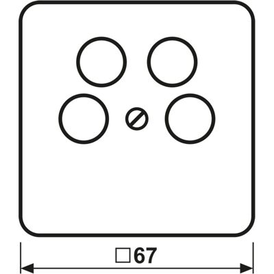 Jung Jung-Kannet 4L SAT-TV-Abdeckung - TV-Anschluss Zubehör Jung Jung-Kannet 4L SAT-TV-Abdeckung - TV-Anschluss Zubehör