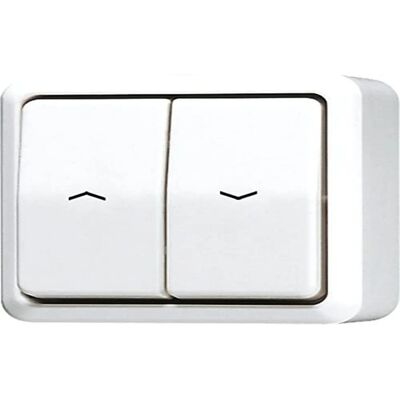 Jung 609 VA WW - Interruptor de persiana, blanco brillante, 1 polo Jung 609 VA WW - Interruptor de persiana, blanco brillante, 1 polo