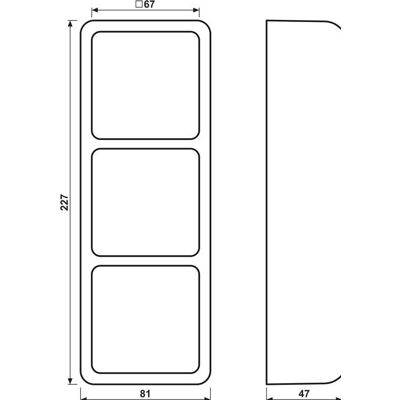JUNG Capot de surface 3 modules - Interrupteur électrique - Publicité JUNG Capot de surface 3 modules - Interrupteur électrique - Publicité
