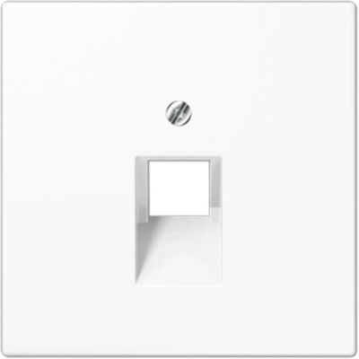 Placa de Pared Blanca Alpino Jung - 1 Toma Telefónica 8 Polos - Central Placa de Pared Blanca Alpino Jung - 1 Toma Telefónica 8 Polos - Central