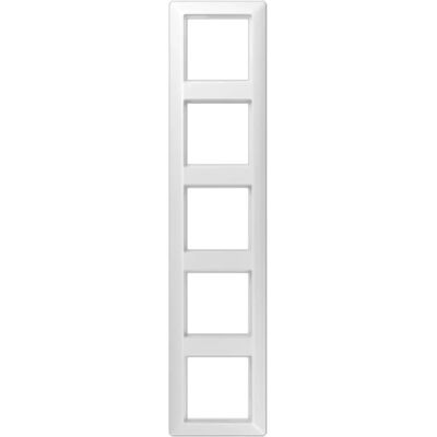 Cadre 5 modules blanc alpin Jung - Cadre pour interrupteurs et prises - Publicité Cadre 5 modules blanc alpin Jung - Cadre pour interrupteurs et prises - Publicité