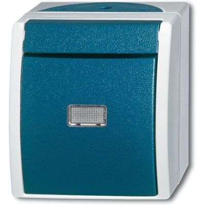 Busch-Jaeger W-53-206 Switch - IP44, 1P, Green/White Busch-Jaeger W-53-206 Switch - IP44, 1P, Green/White