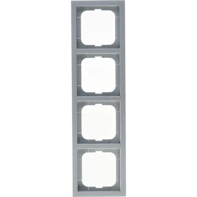 Busch-Jaeger Aluminium-Silber 4-fach Rahmen - Schalter & Steckdosen Busch-Jaeger Aluminium-Silber 4-fach Rahmen - Schalter & Steckdosen