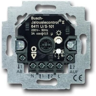 Controlador inteligente de persianas Busch-Jaeger - 6411U/S-101, IP20, Negro, Sensor de luminosidad y rotura de cristal, Memoria Controlador inteligente de persianas Busch-Jaeger - 6411U/S-101, IP20, Negro, Sensor de luminosidad y rotura de cristal, Memoria
