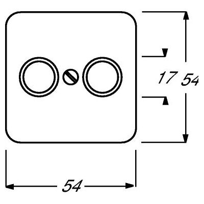 Busch-Jaeger Wall Plate - IP20 - White - Coaxial Antenna Socket Busch-Jaeger Wall Plate - IP20 - White - Coaxial Antenna Socket