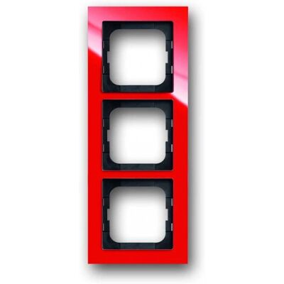 Cadre électrique rouge Busch-Jaeger 3 modules - Cadre électrique - Publicité Cadre électrique rouge Busch-Jaeger 3 modules - Cadre électrique - Publicité