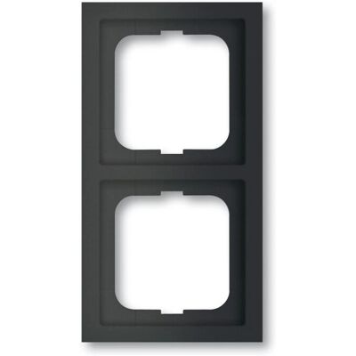 Busch-Jaeger 1754-0-4420 Wall Plate - Double, Black Busch-Jaeger 1754-0-4420 Wall Plate - Double, Black