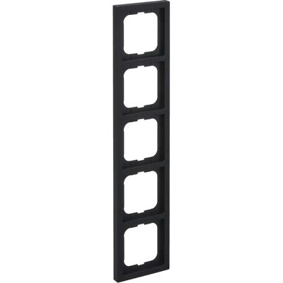 Busch-Jaeger Black 5-Gang Frame - Electrical Frame Busch-Jaeger Black 5-Gang Frame - Electrical Frame