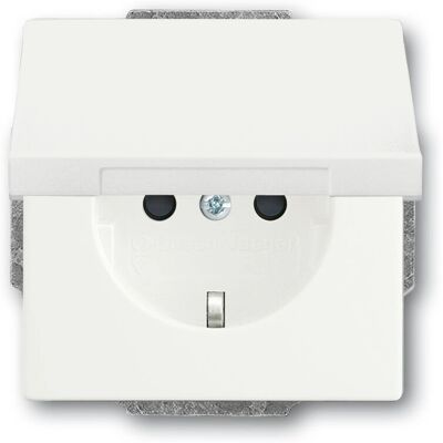 Busch-Jaeger Model 20 EUK-884 - IP20 Schuko Socket with Flip Cover Busch-Jaeger Model 20 EUK-884 - IP20 Schuko Socket with Flip Cover