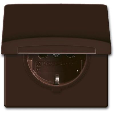 Busch-Jaeger 2064-0-0286 Socket Outlet - IP44 Water-Resistant, Brown Busch-Jaeger 2064-0-0286 Socket Outlet - IP44 Water-Resistant, Brown