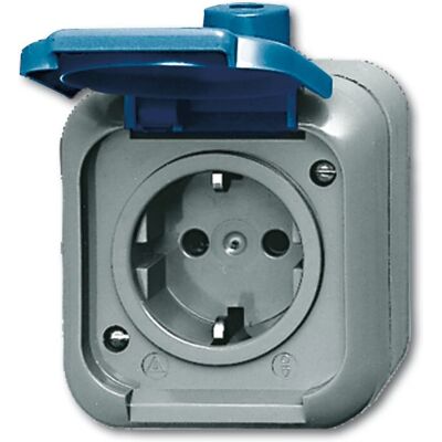 Busch-Jaeger 2300 EWSI - Socket with Flip Cover - IP44 Busch-Jaeger 2300 EWSI - Socket with Flip Cover - IP44