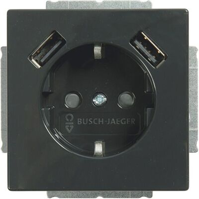 Busch-Jaeger Anthrazit USB & Stromsteckdose - Elektrische Steckdose Busch-Jaeger Anthrazit USB & Stromsteckdose - Elektrische Steckdose