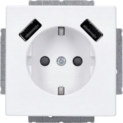 Busch-Jaeger 20 EUCB2USB-884 USB-Steckdose, weiß - Steckdose, SCHUKO-2x USB Busch-Jaeger 20 EUCB2USB-884 USB-Steckdose, weiß - Steckdose, SCHUKO-2x USB