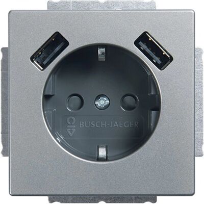 Busch-Jaeger Modell 20EUCB2USB-866 USB & Schuko Steckdose - Innen Busch-Jaeger Modell 20EUCB2USB-866 USB & Schuko Steckdose - Innen
