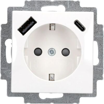 Busch-Jaeger Edelstahl USB-Steckdose - Schuko Steckdose mit USB Busch-Jaeger Edelstahl USB-Steckdose - Schuko Steckdose mit USB