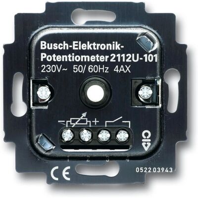 Busch-Jaeger 2112 U-101 Dimmer - Eingebaut, Schwarz, 1-10V Busch-Jaeger 2112 U-101 Dimmer - Eingebaut, Schwarz, 1-10V