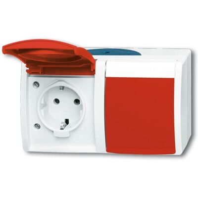 Busch-Jaeger 4011395993323 Red Horizontal Socket Outlet - Electrical Outlet Busch-Jaeger 4011395993323 Red Horizontal Socket Outlet - Electrical Outlet