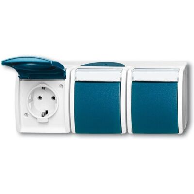 Busch-Jaeger 2300/3 EWN-53 - Horizontální Schuko zásuvka Busch-Jaeger 2300/3 EWN-53 - Horizontální Schuko zásuvka