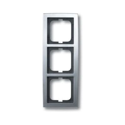Busch-Jaeger 1723-80 Chrome 3-Gang Wall Plate - Switch Cover Busch-Jaeger 1723-80 Chrome 3-Gang Wall Plate - Switch Cover