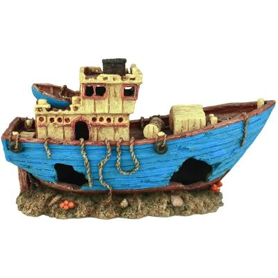 Hobby MS Arkona - 29 cm Niebieska Realistyczna Żywica Łódka - Dekoracja Akwariów Hobby MS Arkona - 29 cm Niebieska Realistyczna Żywica Łódka - Dekoracja Akwariów