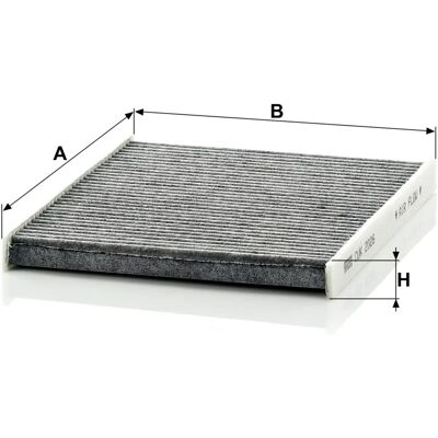 MANN-FILTER aktiivihiilisuodatin sisätiloihin - Sisäilman suodatin MANN-FILTER aktiivihiilisuodatin sisätiloihin - Sisäilman suodatin