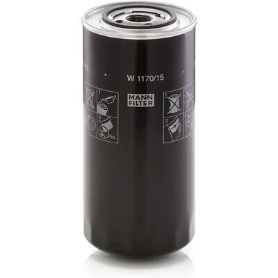 Oliefilter W 1170/15 MANN-FILTER - Inkluderer tilbagestrømsventil, Skruemontering for Fiat/Iveco Oliefilter W 1170/15 MANN-FILTER - Inkluderer tilbagestrømsventil, Skruemontering for Fiat/Iveco