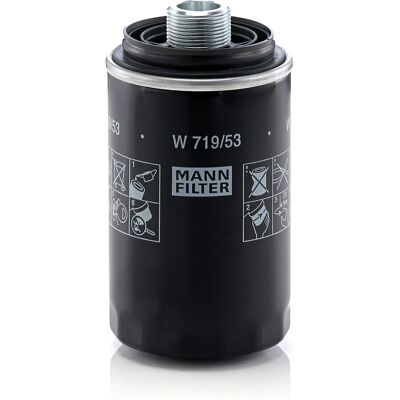 Oljefilter MANN-FILTER W 719/53 - Kompatibel med VW Transporter, Multivan, T5, T6 Oljefilter MANN-FILTER W 719/53 - Kompatibel med VW Transporter, Multivan, T5, T6