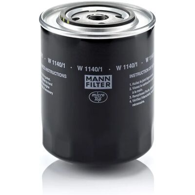 Oljefilter MANN-FILTER W 1140/1 - 3/4-16 UNF, med tilbakeslagsventil, VW-kompatibel Oljefilter MANN-FILTER W 1140/1 - 3/4-16 UNF, med tilbakeslagsventil, VW-kompatibel