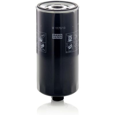 MANN-FILTER Ölfilter W 1170/13 - Für Motor, Industrie, Bau MANN-FILTER Ölfilter W 1170/13 - Für Motor, Industrie, Bau