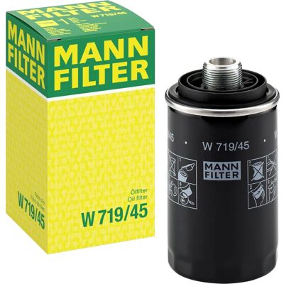 MANN-FILTER W 719/45 Oil Filter - Engine Oil, 2 Check Valves, M27x1.5 Thread MANN-FILTER W 719/45 Oil Filter - Engine Oil, 2 Check Valves, M27x1.5 Thread
