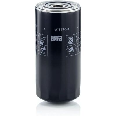 Filtr oleju MANN-FILTER W 1170/8 - Wkręcany, 1-12 UNF Filtr oleju MANN-FILTER W 1170/8 - Wkręcany, 1-12 UNF