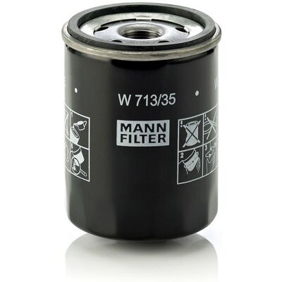 MANN-FILTER W 713/35 Ölfilter für Mitsubishi Colt 6 & Smart Forfour MANN-FILTER W 713/35 Ölfilter für Mitsubishi Colt 6 & Smart Forfour