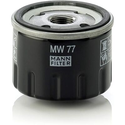 MANN-FILTER MW 77 Ölfilter - Motorrad, 76mm, Rücklaufsperrventil MANN-FILTER MW 77 Ölfilter - Motorrad, 76mm, Rücklaufsperrventil