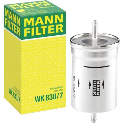 Filtre à carburant MANN-FILTER WK 830/7 - Filtre de conduite pour VW, Audi, BMW Filtre à carburant MANN-FILTER WK 830/7 - Filtre de conduite pour VW, Audi, BMW