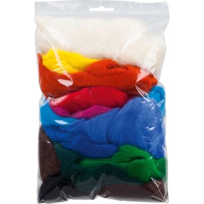 Heyda Laine Multicolore - Laine à feutrer Heyda Laine Multicolore - Laine à feutrer