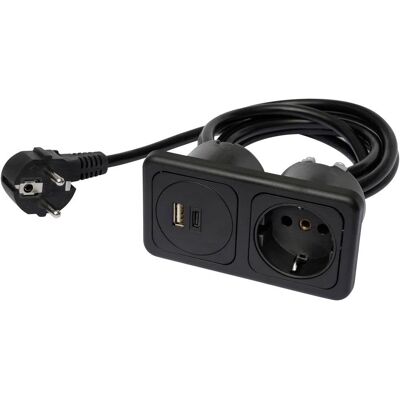Inprojal Elektrosysteme 9016-114.81 Svart Vägguttag med USB-C & Power Delivery - Eluttag Inprojal Elektrosysteme 9016-114.81 Svart Vägguttag med USB-C & Power Delivery - Eluttag