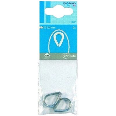POSAMO 3 mm Edelstahl Kausche - Form B POSAMO 3 mm Edelstahl Kausche - Form B