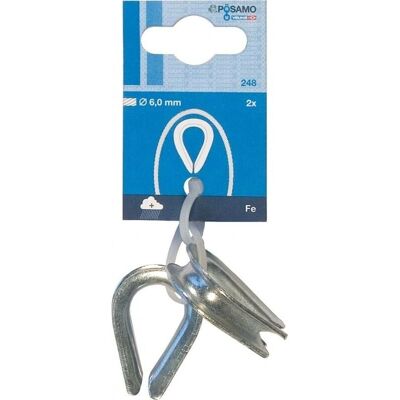 Posamo Stahl Galvanisch verzinkte Kauschen - 8mm - Form B - 2 Stück Posamo Stahl Galvanisch verzinkte Kauschen - 8mm - Form B - 2 Stück