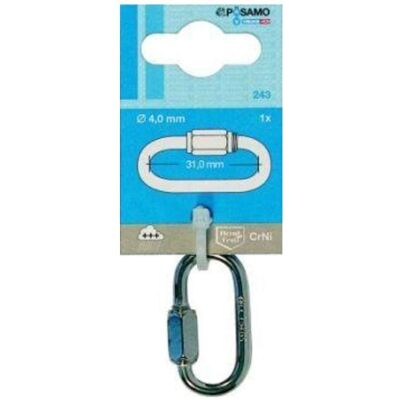 Moschettone in Acciaio Inossidabile POSAMO - 6mm - Confezione da 10 Moschettone in Acciaio Inossidabile POSAMO - 6mm - Confezione da 10