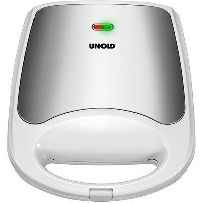 Unold 48480 - Acier inoxydable, Blanc - Appareil à sandwich - Publicité Unold 48480 - Acier inoxydable, Blanc - Appareil à sandwich - Publicité
