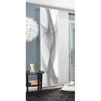Rideau coulissant Clifton gris imprimé numérique - Décoration fenêtre Rideau coulissant Clifton gris imprimé numérique - Décoration fenêtre