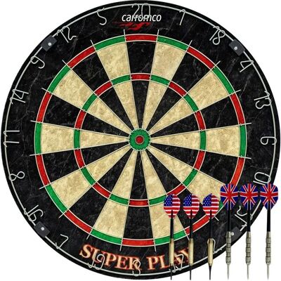 Carromco 83240 - Steelcartboard Superplay Bristle Dartscheibe - Turniergröße - Inkl. 3 Softdarts + 3 Steeldarts Carromco 83240 - Steelcartboard Superplay Bristle Dartscheibe - Turniergröße - Inkl. 3 Softdarts + 3 Steeldarts