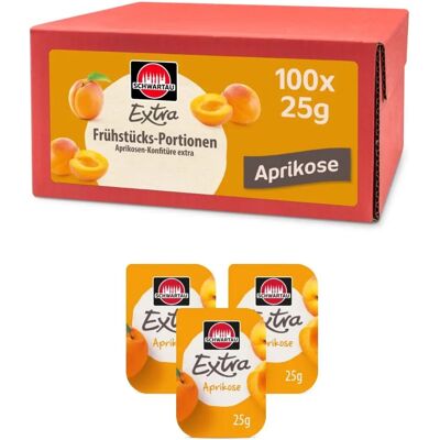 SCHWARTAU Extra Aprikosen Konfitüre - Aprikose, 45% Frucht, 100 St. SCHWARTAU Extra Aprikosen Konfitüre - Aprikose, 45% Frucht, 100 St.