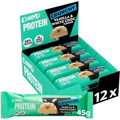 Corny Crunchy Vanille & Weiße Schokolade - Proteinriegel Corny Crunchy Vanille & Weiße Schokolade - Proteinriegel