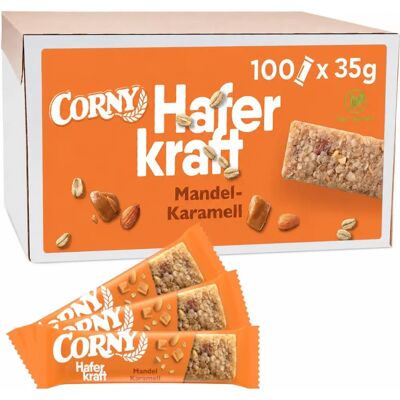 CORNY - Haferkraft Mandel Karamell - 100 Stück - Muesli bar CORNY - Haferkraft Mandel Karamell - 100 Stück - Muesli bar